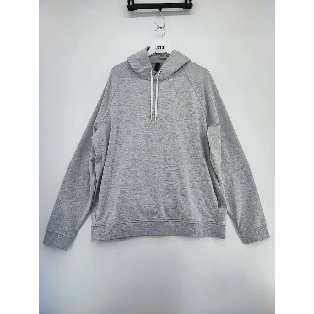 Lululemon Men’s City Sweat Heathered Ultra Light Gray Pullover Hoodie Size 3XL